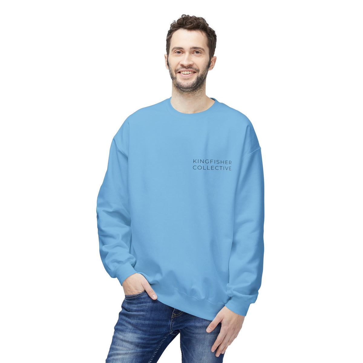 Kingfisher Collective Crewneck Sweatshirt — Vintage Pike Fish Graphic