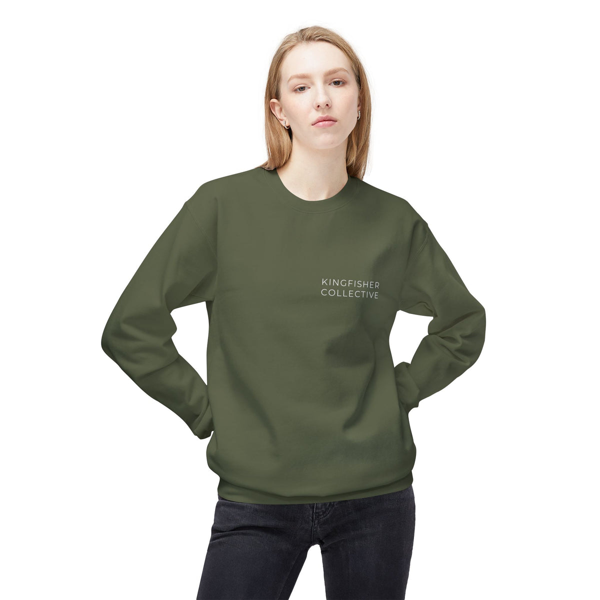 Kingfisher Collective Crewneck Sweatshirt — Vintage Pike Fish Graphic