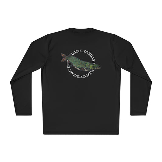 Pike Graphic Long Sleeve Tee — Kingfisher Collective Vintage Fishing Shirt