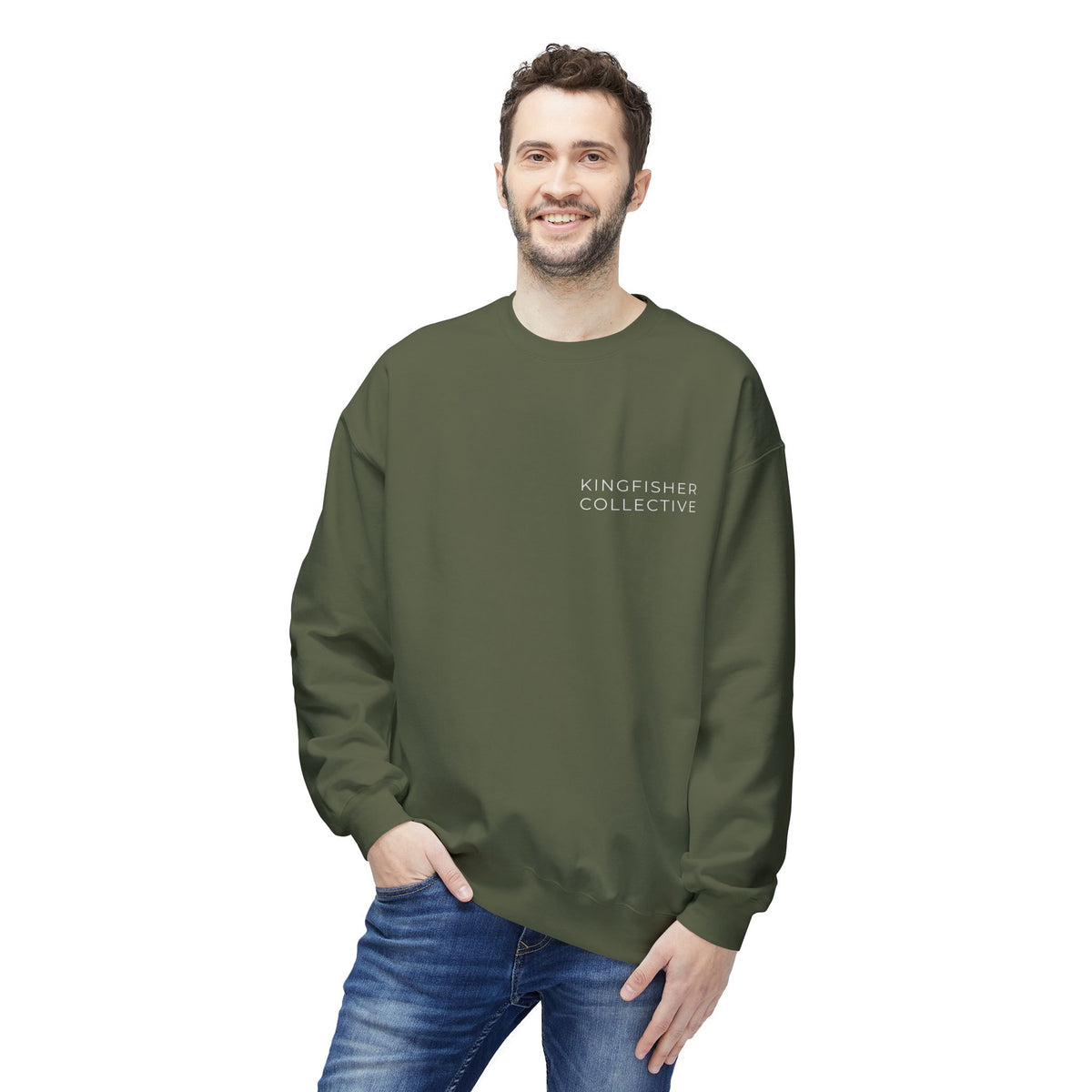 Kingfisher Collective Crewneck Sweatshirt — Vintage Pike Fish Graphic