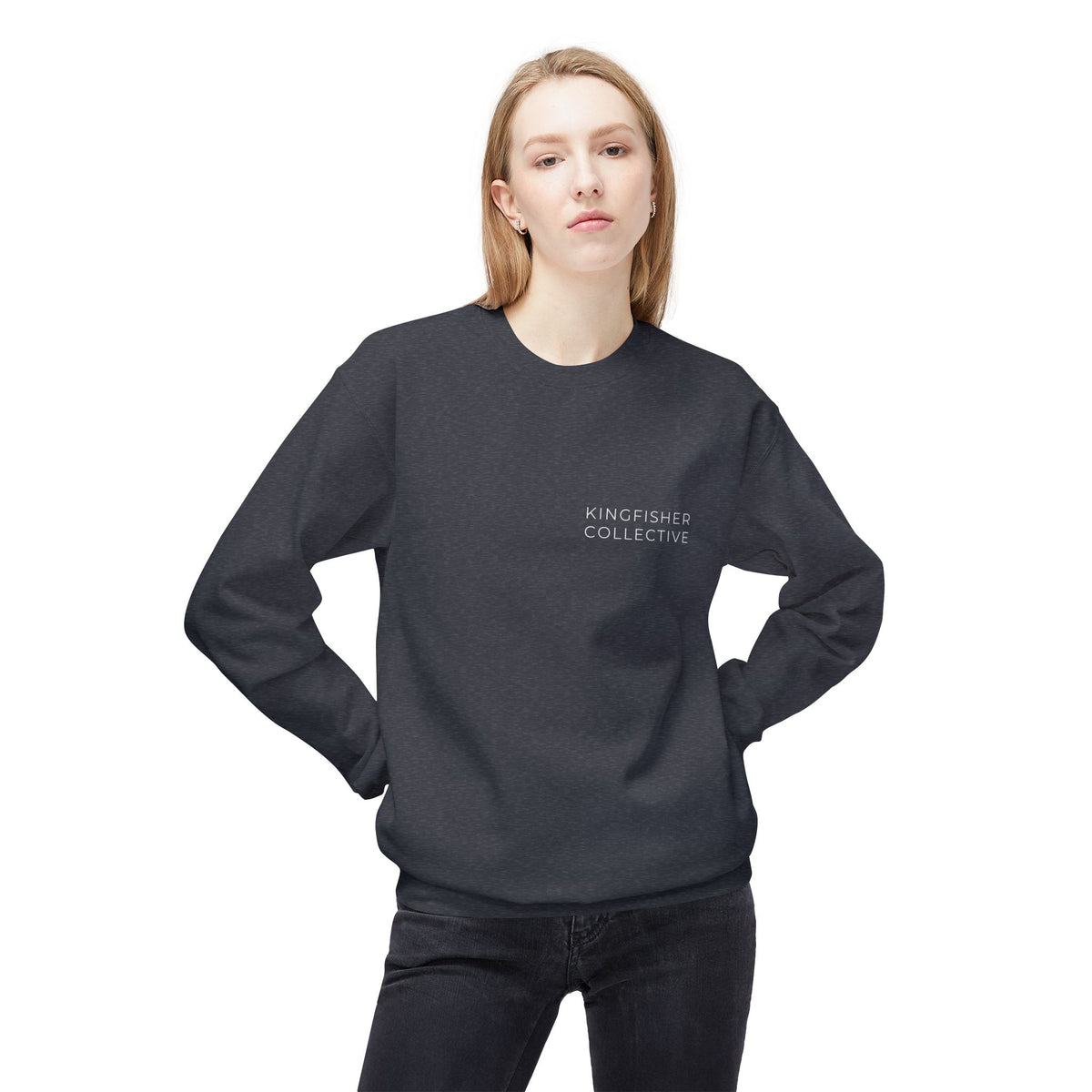 Kingfisher Collective Crewneck Sweatshirt — Vintage Pike Fish Graphic